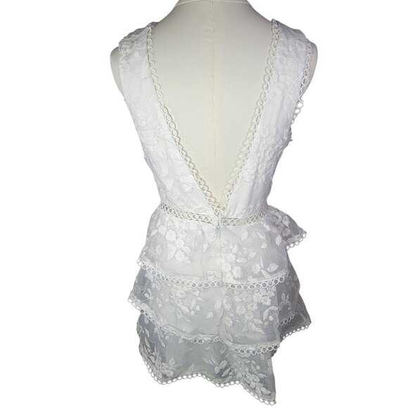 Lulus White Look So Sweet White Embroidered Lace Mini Dress Size S - Picture 3 of 8